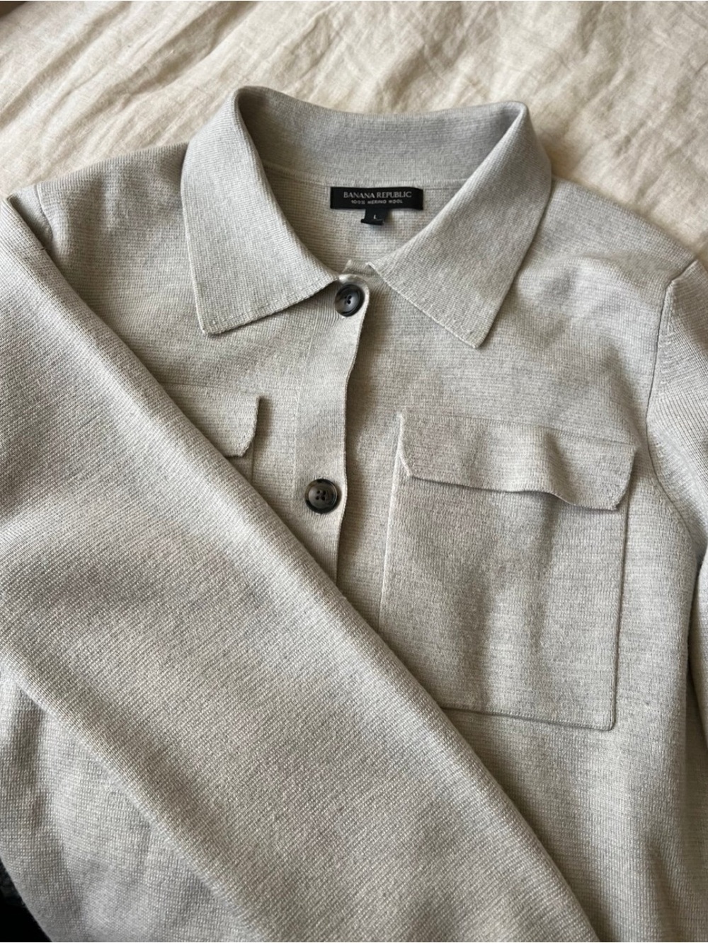 Banana Republic merino wool button up